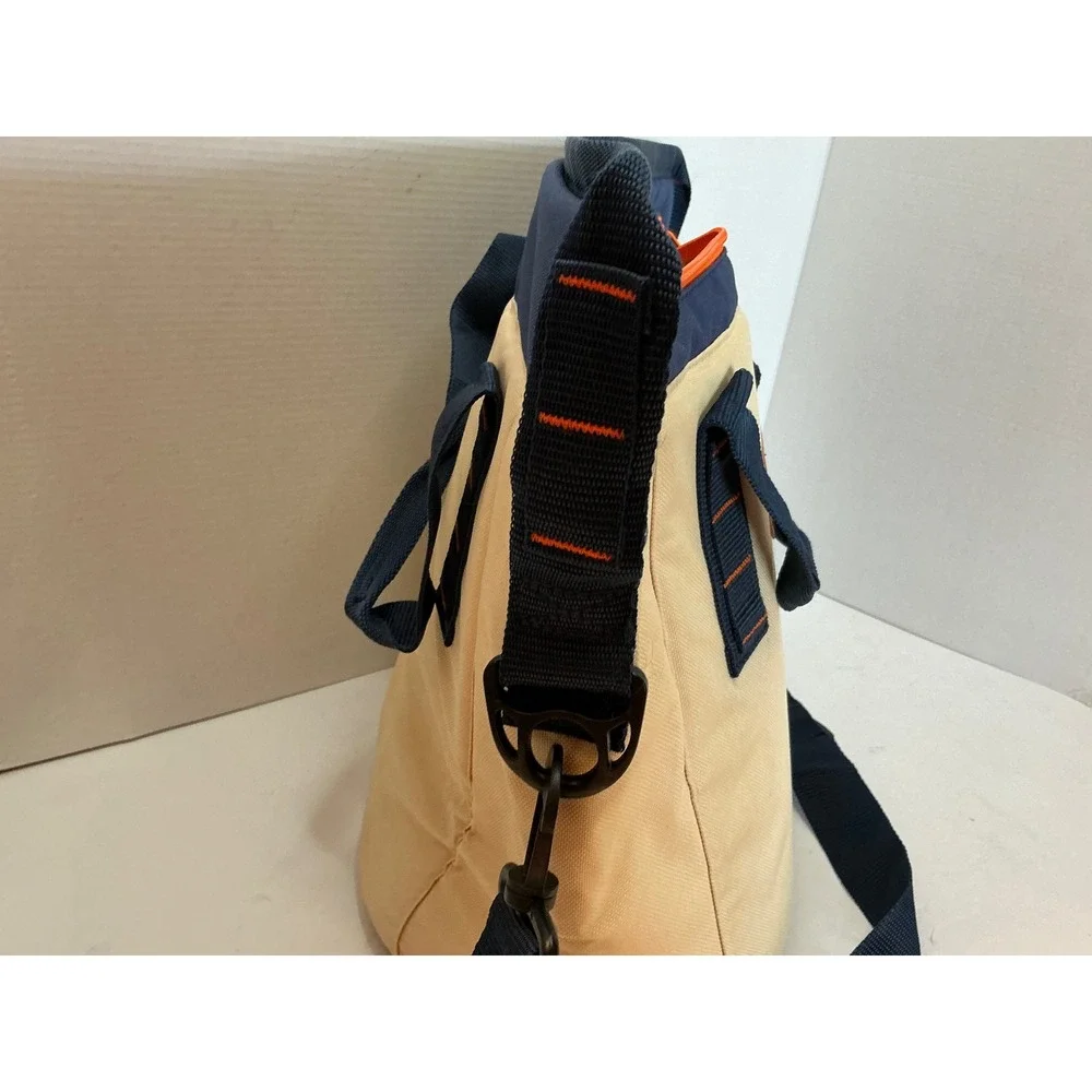 Disney Insulated Cooler Bag Tan Navy Orange Shoulder Strap Large Picnic Tote